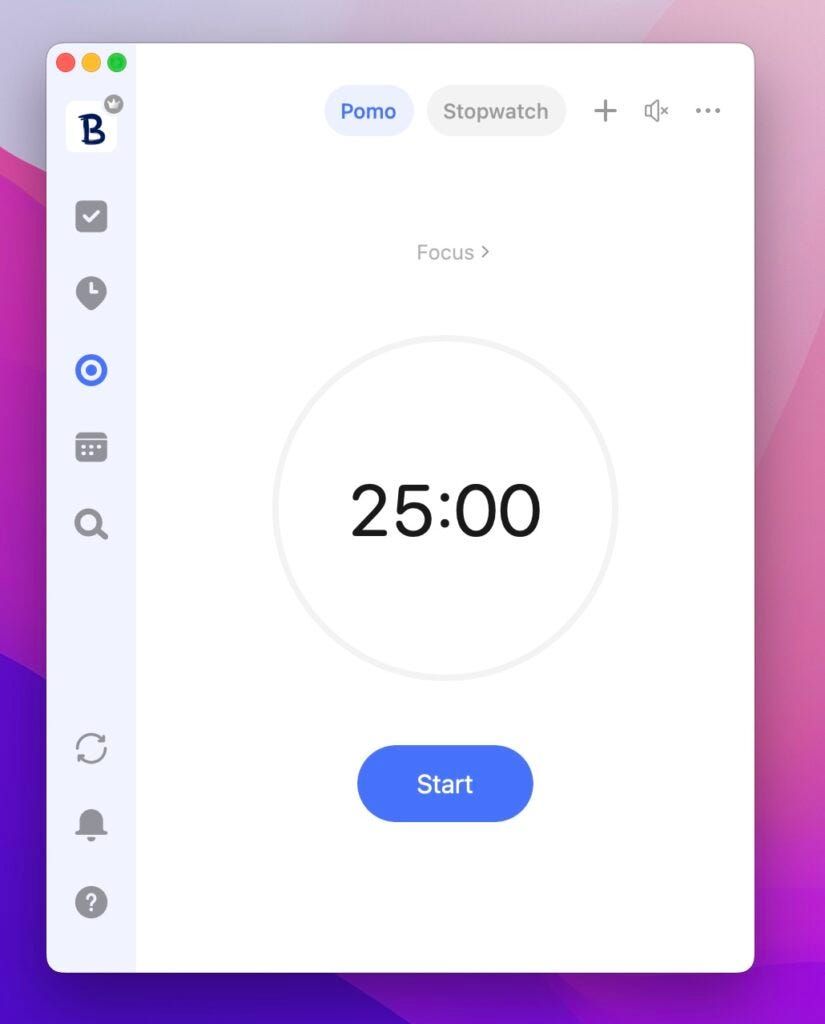 Ticktick Pomodoro Timer